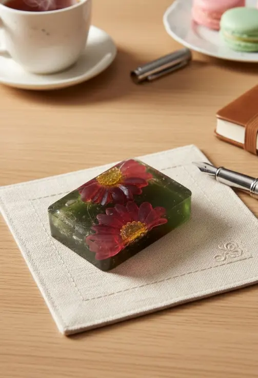 Handmade Floral Art Soap | Luxury Botanical Bar