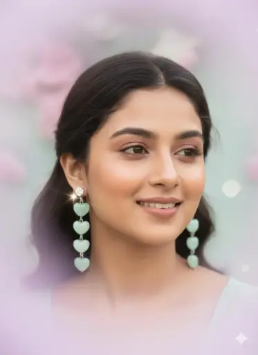 Heart Shaped Bread Earring